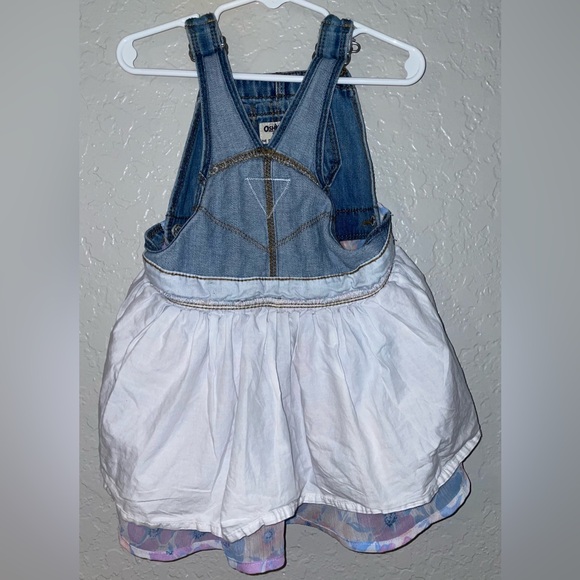 OSH’GOSH B’ GOSH TODDLER GIRLS OVERALL DRESS FLORAL 18-24 MONTHS SPRING SUMMER - Picture 4 of 7